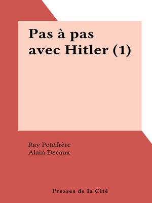 cover image of Pas à pas avec Hitler (1)